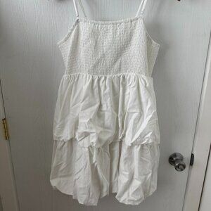 White Bubble Mini Dress